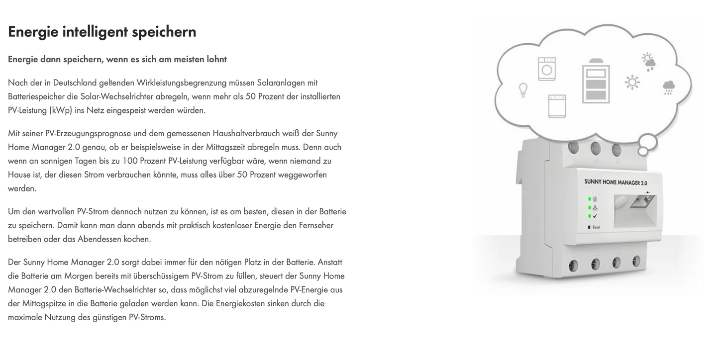 SMA Sunny Home Manager 2.0 HM-20 Schaltzentrale