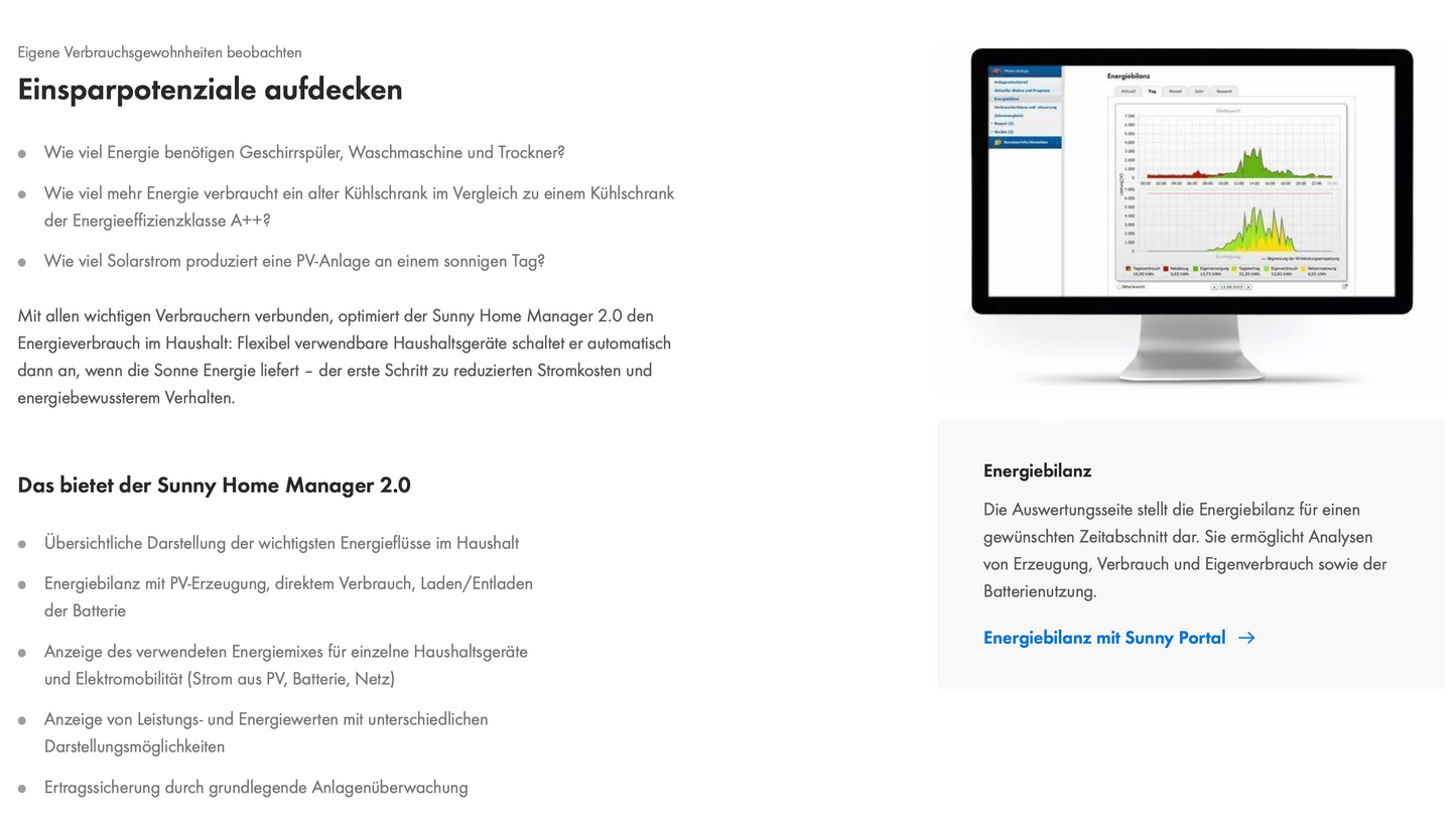 SMA Sunny Home Manager 2.0 HM-20 Schaltzentrale