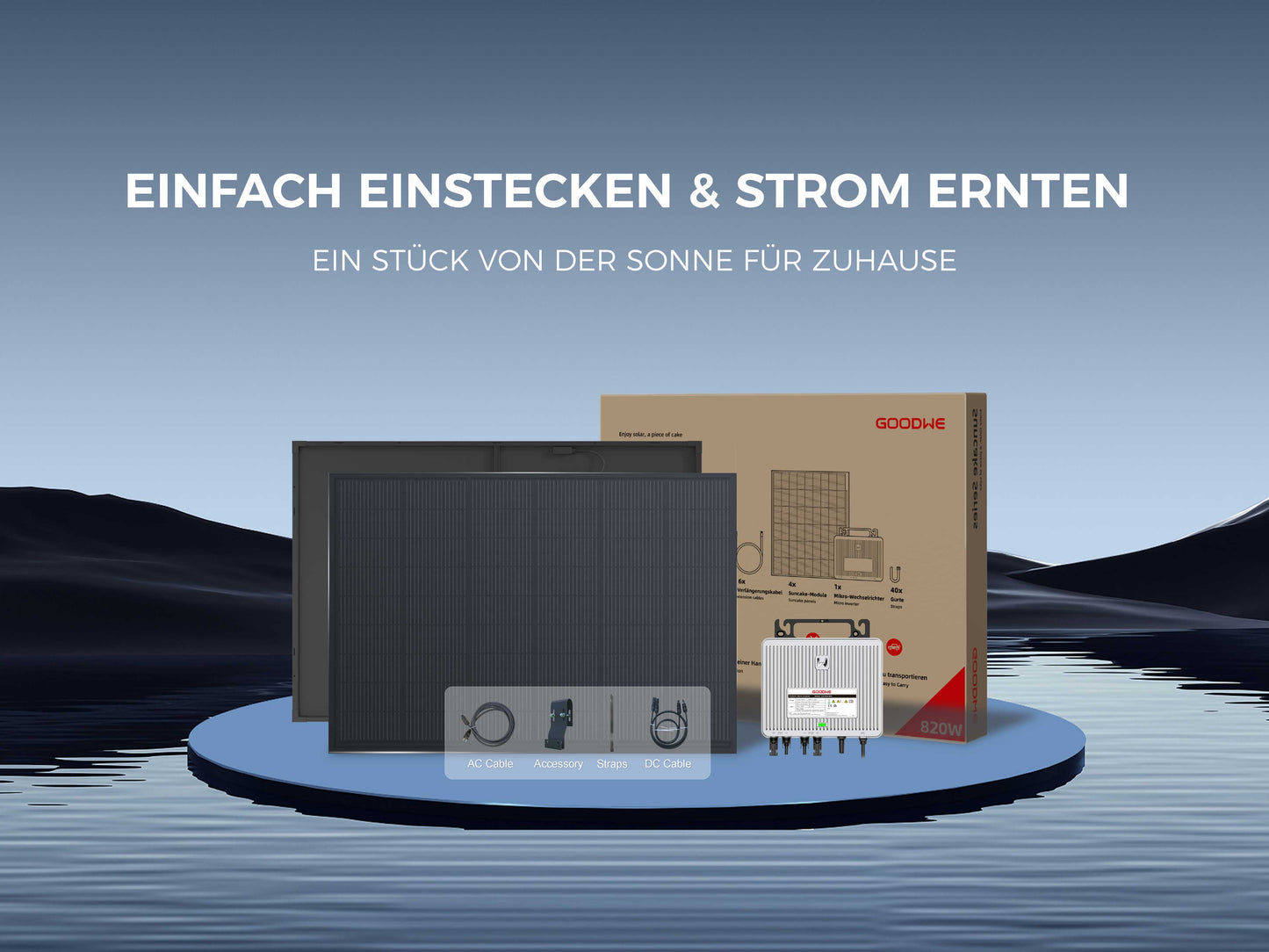 GoodWe suncake Serie - Tragbare Plug & Play Balkonkraftwerk 800W