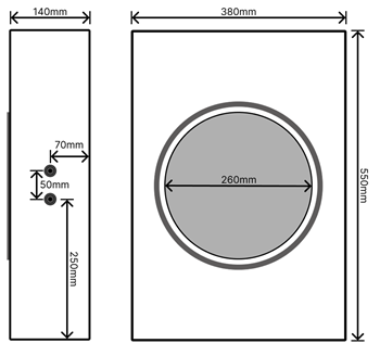 Einbaugehäuse für 10" Install Speaker 610176 5