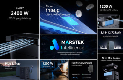 0€ VERSAND - Marstek Venus A - 2,12 kWh All-in-One Balkonkraftwerk mit Speicher