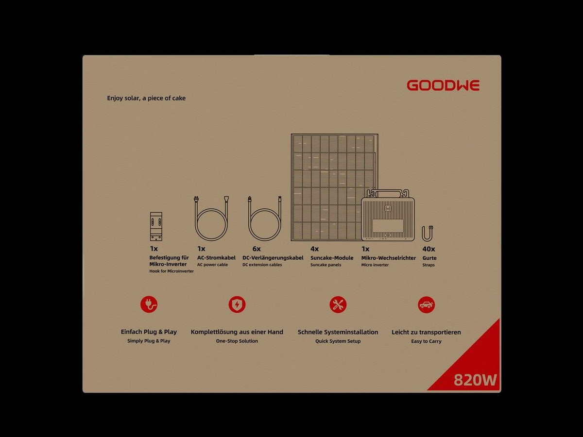 GoodWe suncake Serie - Tragbare Plug & Play Balkonkraftwerk 800W