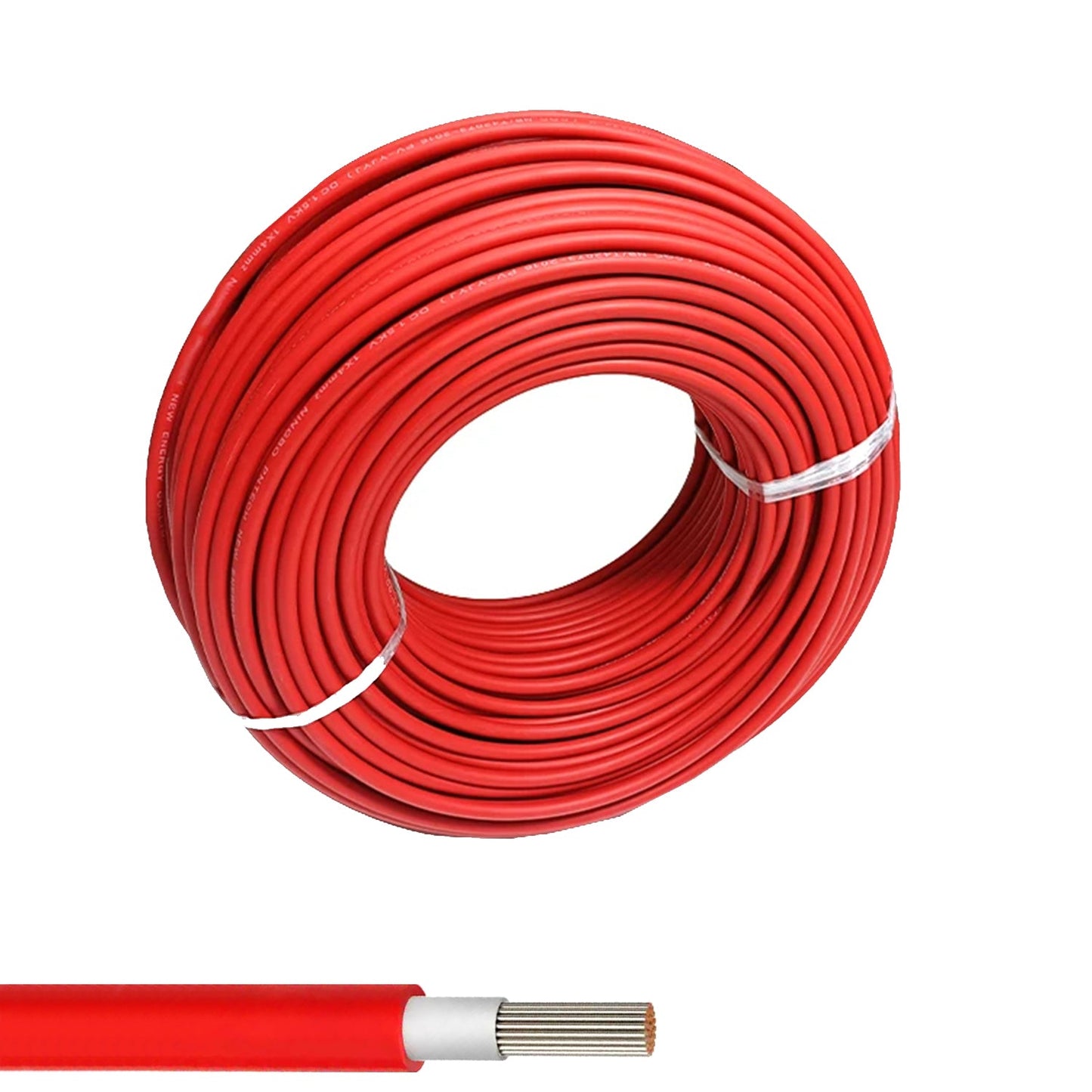 Solar cable 6mm2 RED SOLD BY THE METER H1Z2Z2-K