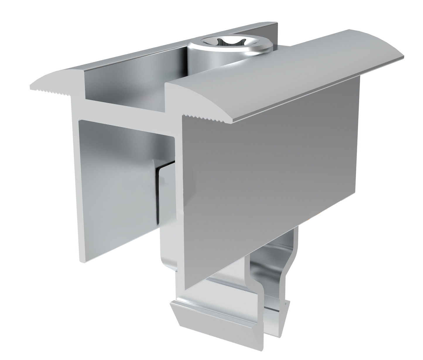 Mittelklemme Silber - 28-32mm