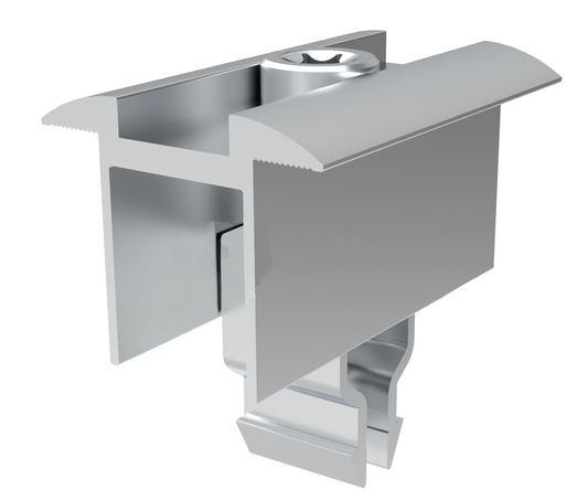 Mittelklemme Silber - 28-32mm