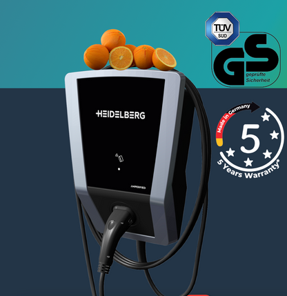 Heidelberg Amperfied Wallbox Connect.Solar 11 kW - 7.5m Ladekabel
