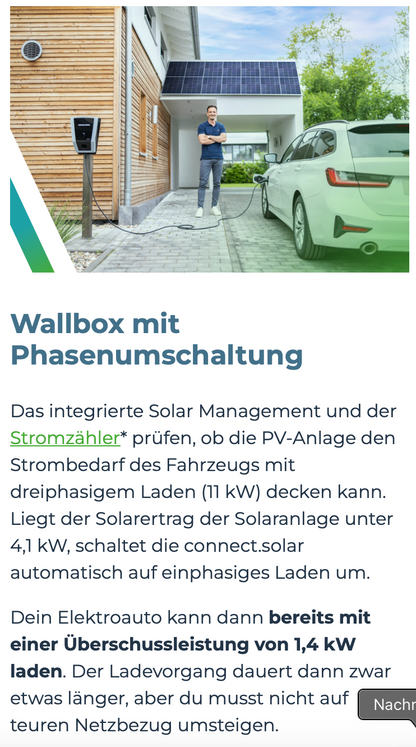 Heidelberg Amperfied Wallbox Connect.Solar 11 kW - 7.5m Ladekabel