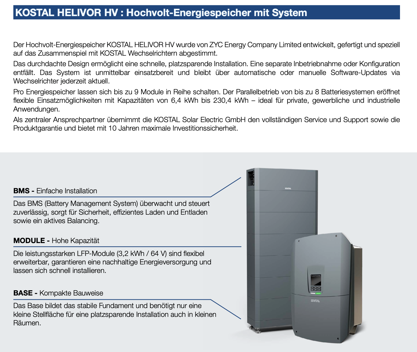 KOSTAL HELIVOR HV 12.8 Batteriespeicher 12,8 kWh