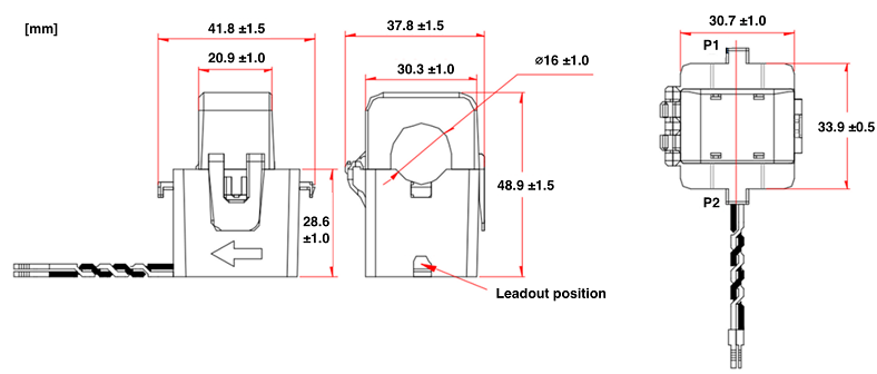 40mA Stromwandler 100A 16mm (3 Stk.) 100680 4
