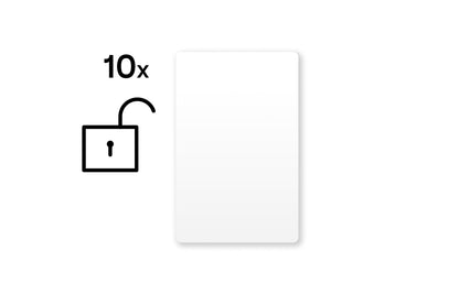 Unverschlüsselte NFC Smart Cards Weiß Set - 10 Stück 200449