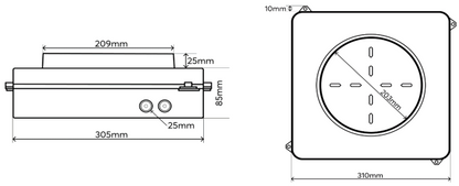 Betoneinbaugehäuse für 7" Install Speaker 610161 4