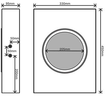 Einbaugehäuse für 7" Install Speaker 610175 5
